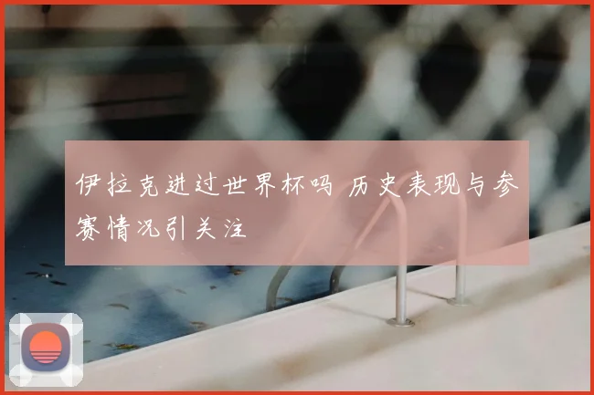 伊拉克进过世界杯吗 历史表现与参赛情况引关注